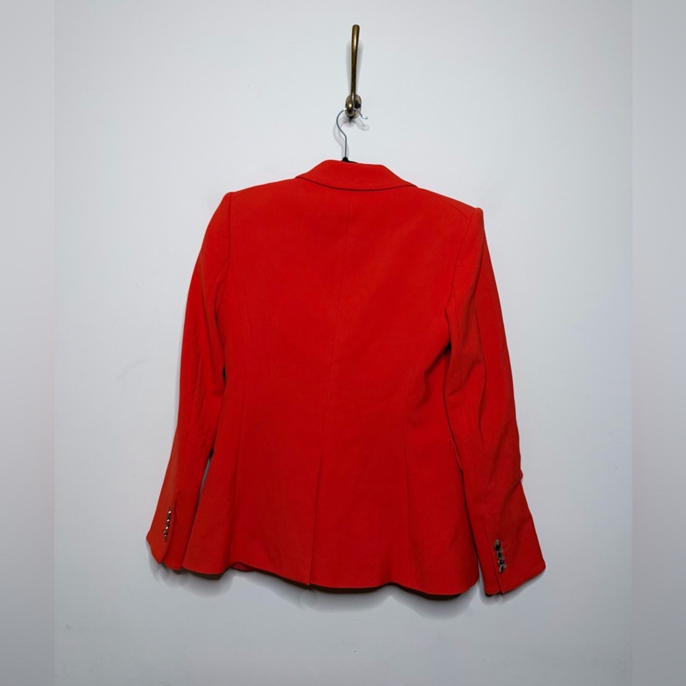 Veronica Beard Crepe Cutaway Dickey Jacket in Flame - Picture 7 of 8